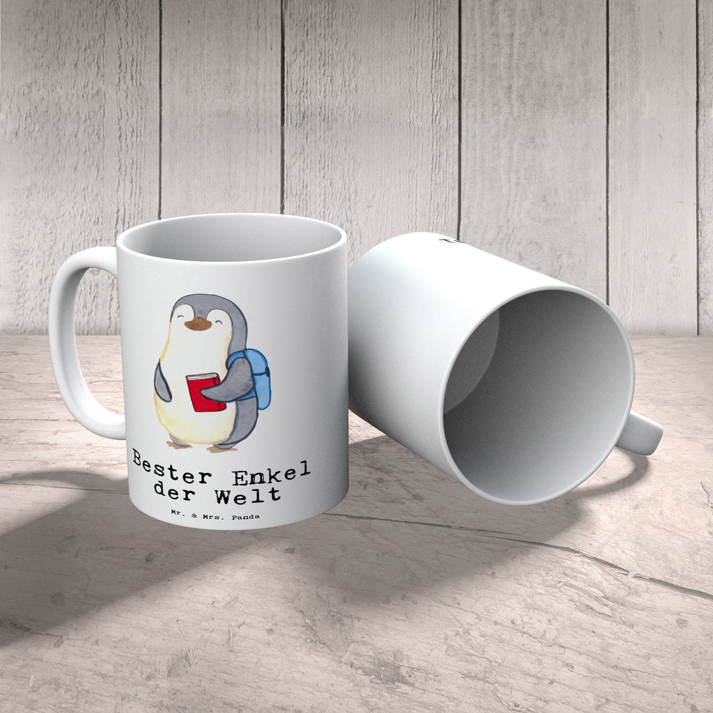 Tasse Pinguin Bester Enkel der Welt Tasse, Kaffeetasse, Teetasse, Becher, Kaffeebecher, Teebecher, Keramiktasse, Porzellantasse, Büro Tasse, Geschenk Tasse, Tasse Sprüche, Tasse Motive, Kaffeetassen, Tasse bedrucken, Designer Tasse, Cappuccino Tassen, Schöne Teetassen, für, Dankeschön, Geschenk, Schenken, Geburtstag, Geburtstagsgeschenk, Geschenkidee, Danke, Bedanken, Mitbringsel, Freude machen, Geschenktipp, Enkel, Enkelkind, Enkelsohn, Oma, Opa, Kind von Tochter, Kind von Sohn, Taufe, Großsohn