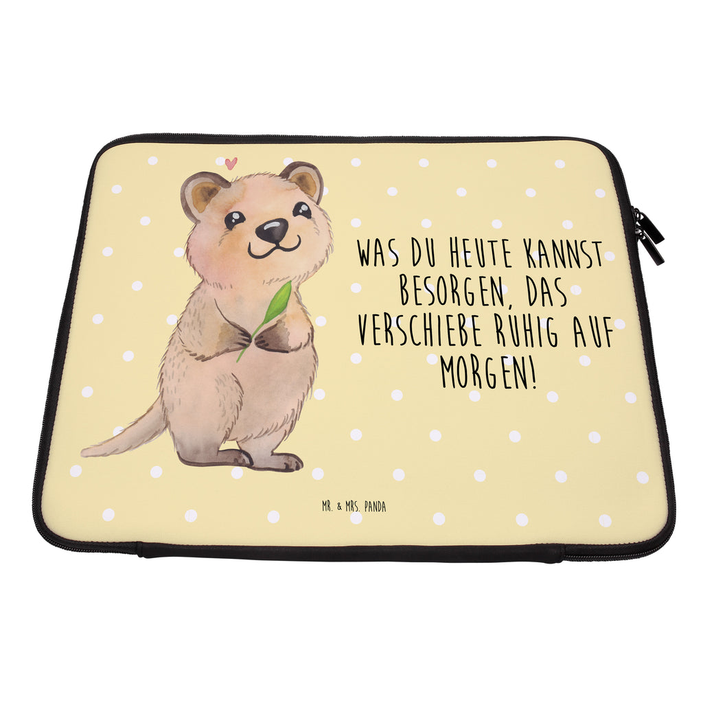 Notebook Tasche Quokka Happy Notebook Tasche, Laptop, Computertasche, Tasche, Notebook-Tasche, Notebook-Reisehülle, Notebook Schutz, Tiermotive, Gute Laune, lustige Sprüche, Tiere, Quokka, Verschieben, Aufschieberitis, Lustiger Spruch, Niedliches Tier, Dinge erledigen