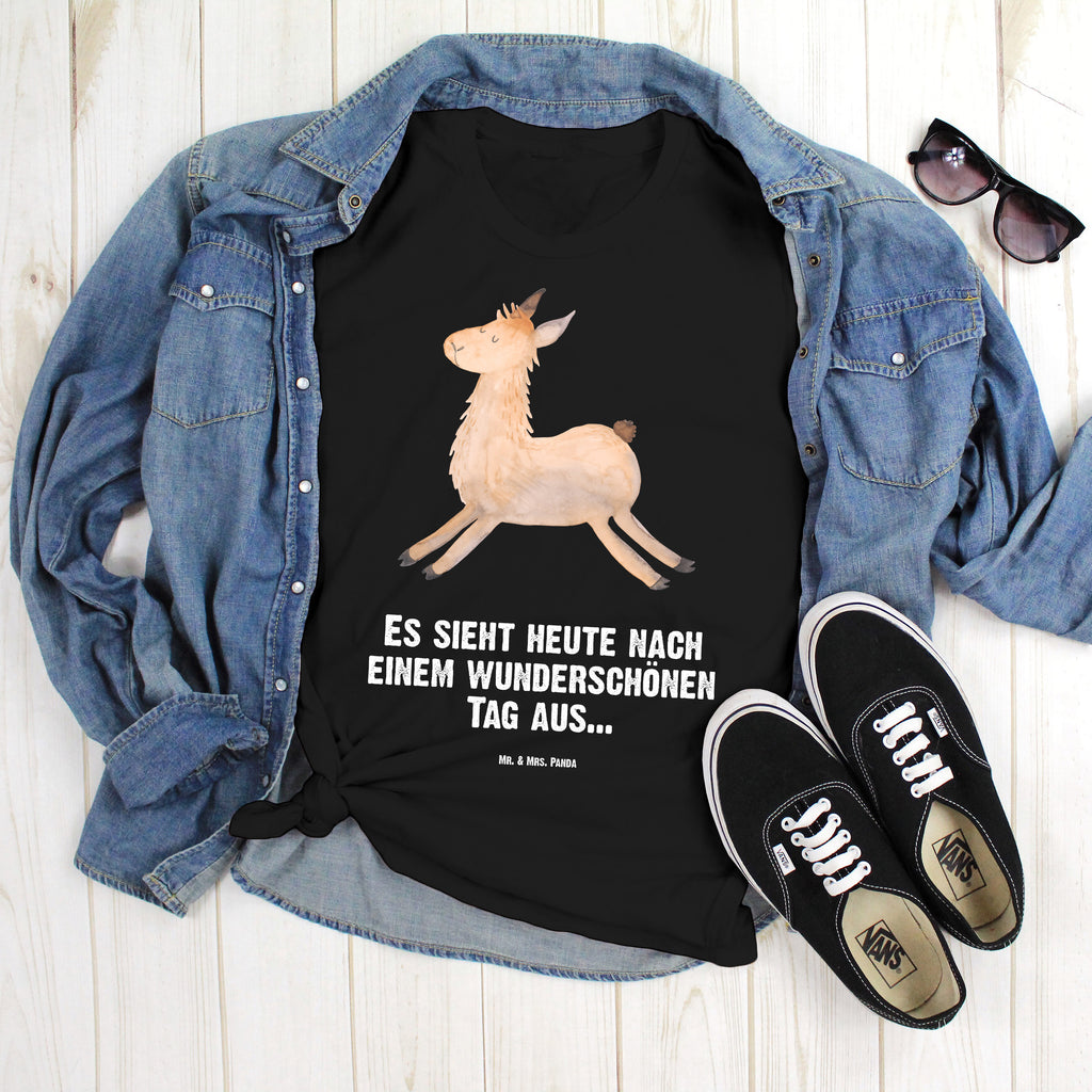 T-Shirt Standard Lama Springen T-Shirt, Shirt, Tshirt, Lustiges T-Shirt, T-Shirt mit Spruch, Party, Junggesellenabschied, Jubiläum, Geburstag, Herrn, Damen, Männer, Frauen, Schlafshirt, Nachthemd, Sprüche, Lama, Alpaka, Lamas, Lieblingstag, Happy day, fröhlich, Glück, Freundin, Liebeskummer, Neustart, guten Morgen, Start, Prüfung, Abitur