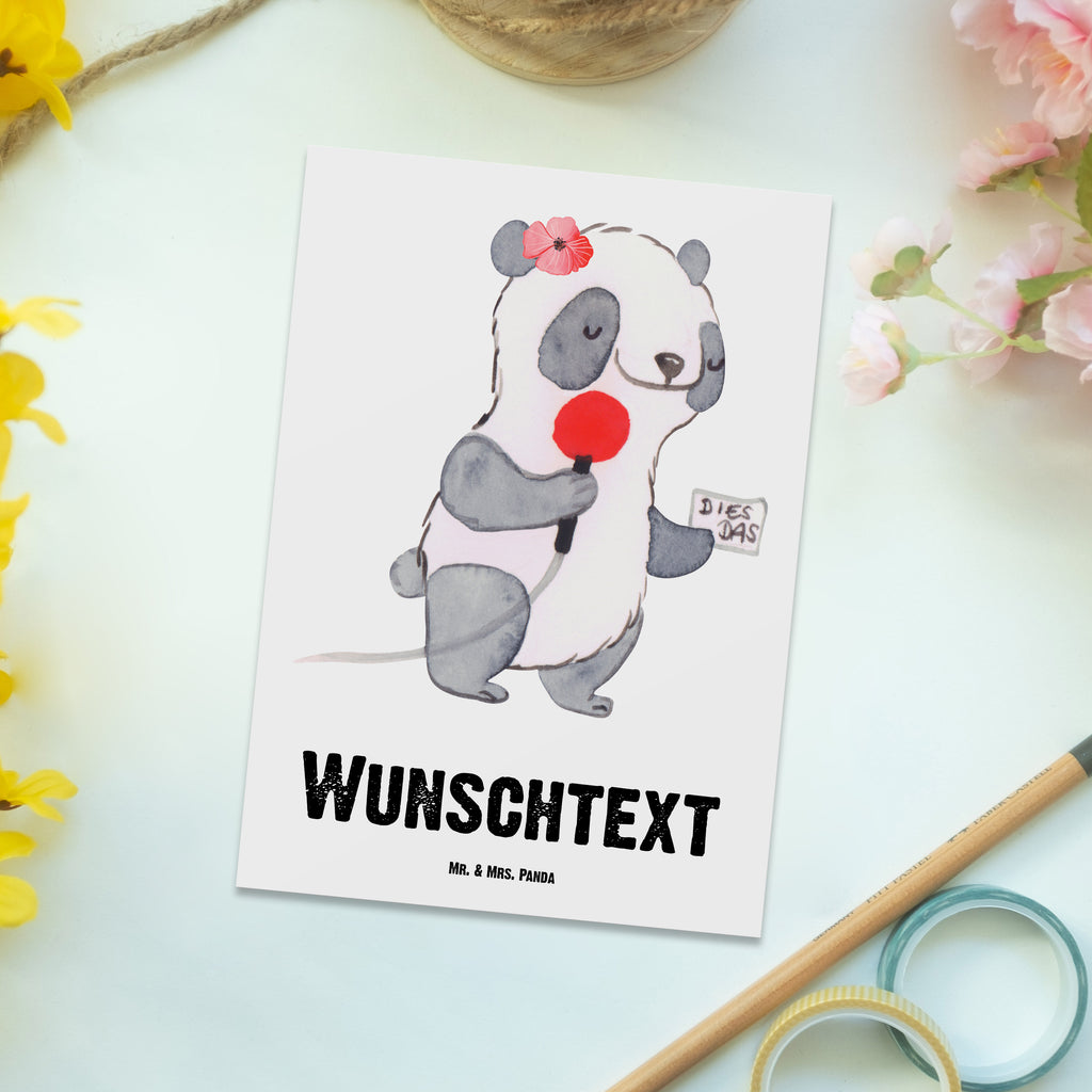 Personalisierte Postkarte Pressereferentin mit Herz Postkarte mit Namen, Postkarte bedrucken, Postkarte mit Wunschtext, Postkarte personalisierbar, Geschenkkarte mit Namen, Grußkarte mit Namen, Karte mit Namen, Einladung mit Namen, Ansichtskarte mit Namen, Geschenkkarte mit Wunschtext, Grußkarte mit Wunschtext, Karte mit Wunschtext, Einladung mit Wunschtext, Ansichtskarte mit Wunschtext, Beruf, Ausbildung, Jubiläum, Abschied, Rente, Kollege, Kollegin, Geschenk, Schenken, Arbeitskollege, Mitarbeiter, Firma, Danke, Dankeschön, Pressereferentin, Pressemitarbeiterin, Presseagentur, Studium