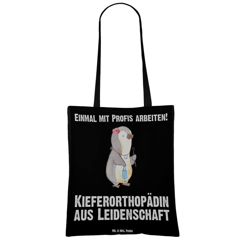 Tragetasche Kieferorthopädin aus Leidenschaft Beuteltasche, Beutel, Einkaufstasche, Jutebeutel, Stoffbeutel, Beruf, Ausbildung, Jubiläum, Abschied, Rente, Kollege, Kollegin, Geschenk, Schenken, Arbeitskollege, Mitarbeiter, Firma, Danke, Dankeschön