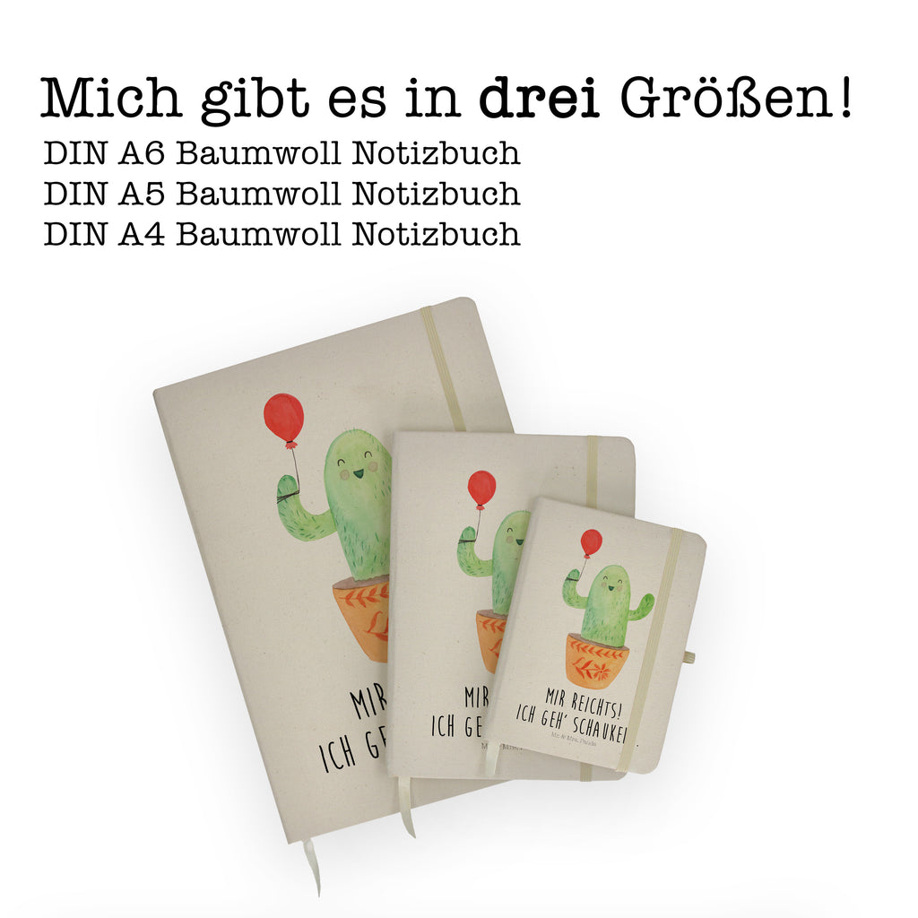 Baumwoll Notizbuch Kaktus Luftballon Notizen, Eintragebuch, Tagebuch, Notizblock, Adressbuch, Journal, Kladde, Skizzenbuch, Notizheft, Schreibbuch, Schreibheft, Kaktus, Kakteen, Luftballon, Neustart, Freude, Büro, Stress, Büroalltag, Freundin, Freund, Ausbildung, Prüfung