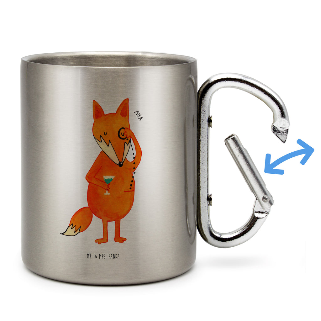 Edelstahlbecher Fuchs Lord Edelstahltasse, Karabiner, Edelstahlbecher, Outdoor, Camping, Tasse, Becher, Fuchs, Füchse, tröstende Worte, Spruch lustig, Liebeskummer Geschenk, Motivation Spruch, Problemlösung