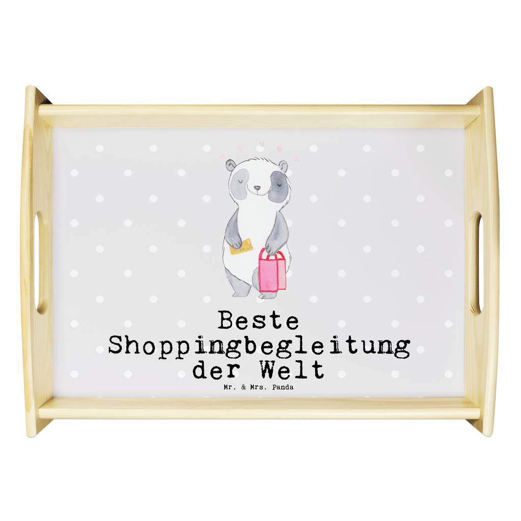 Serviertablett Panda Beste Shoppingbegleitung der Welt Serviertablett, Tablett, Holztablett, Küchentablett, Dekotablett, Frühstückstablett, für, Dankeschön, Geschenk, Schenken, Geburtstag, Geburtstagsgeschenk, Geschenkidee, Danke, Bedanken, Mitbringsel, Freude machen, Geschenktipp, Shoppingbegleitung, Shoppingpartner, Begleitung, Shoppen, Partner, Freundin, Freund, bff, Shopping, Einkaufen, Shopping-Queen, Queen, Bester