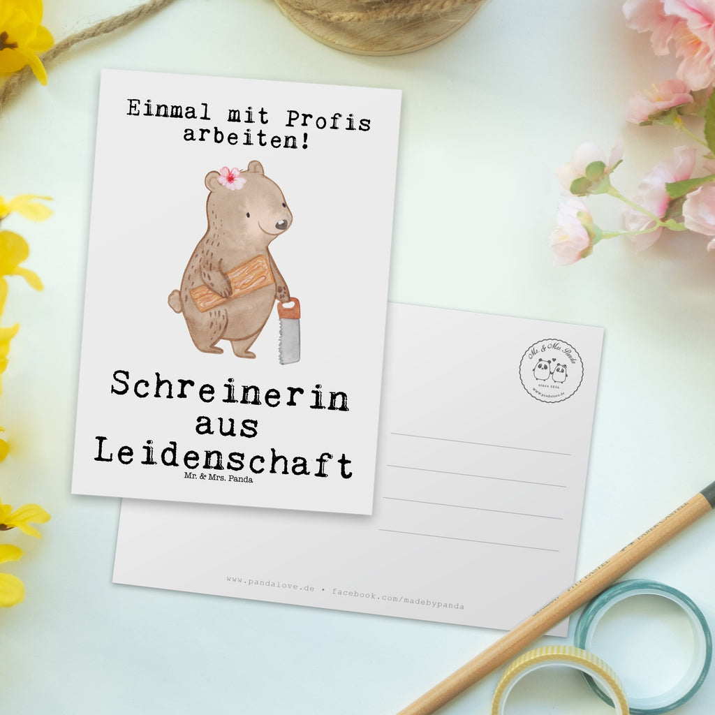 Postkarte Schreinerin aus Leidenschaft Postkarte, Karte, Geschenkkarte, Grußkarte, Einladung, Ansichtskarte, Geburtstagskarte, Einladungskarte, Dankeskarte, Ansichtskarten, Einladung Geburtstag, Einladungskarten Geburtstag, Beruf, Ausbildung, Jubiläum, Abschied, Rente, Kollege, Kollegin, Geschenk, Schenken, Arbeitskollege, Mitarbeiter, Firma, Danke, Dankeschön