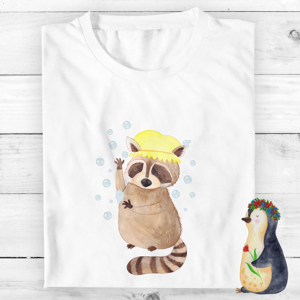 Personalisiertes T-Shirt Waschbär T-Shirt Personalisiert, T-Shirt mit Namen, T-Shirt mit Aufruck, Männer, Frauen, Wunschtext, Bedrucken, Tiermotive, Gute Laune, lustige Sprüche, Tiere, Waschbär, Tagträumen, Plan, Fröhlich, waschen, Seifenblasen