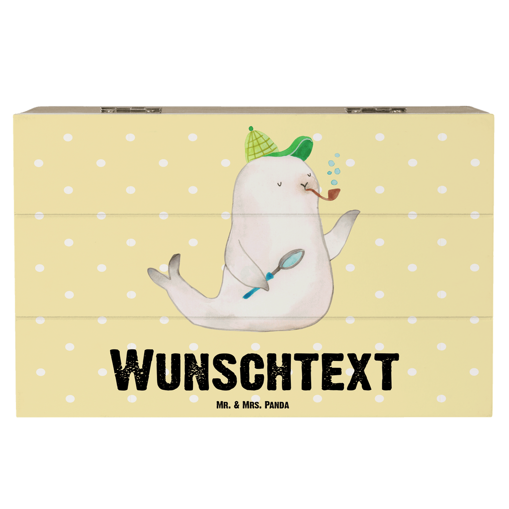 Personalisierte Holzkiste Robbe Sherlock Holzkiste mit Namen, Kiste mit Namen, Schatzkiste mit Namen, Truhe mit Namen, Schatulle mit Namen, Erinnerungsbox mit Namen, Erinnerungskiste, mit Namen, Dekokiste mit Namen, Aufbewahrungsbox mit Namen, Holzkiste Personalisiert, Kiste Personalisiert, Schatzkiste Personalisiert, Truhe Personalisiert, Schatulle Personalisiert, Erinnerungsbox Personalisiert, Erinnerungskiste Personalisiert, Dekokiste Personalisiert, Aufbewahrungsbox Personalisiert, Geschenkbox personalisiert, GEschenkdose personalisiert, Tiermotive, Gute Laune, lustige Sprüche, Tiere