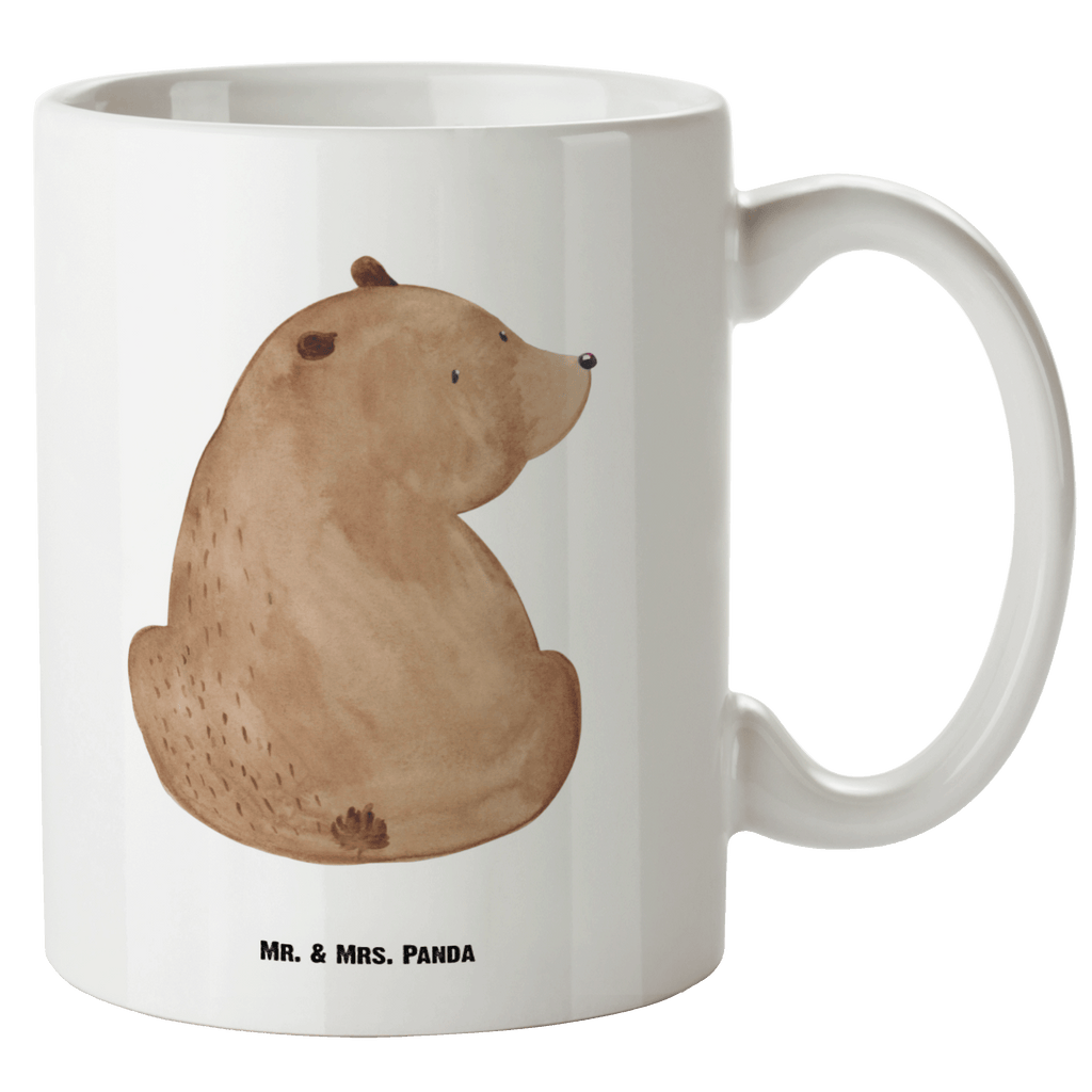 XL Tasse Bär Schulterblick XL Tasse, Große Tasse, Grosse Kaffeetasse, XL Becher, XL Teetasse, spülmaschinenfest, Jumbo Tasse, Groß, Bär, Teddy, Teddybär, Selbstachtung, Weltansicht, Motivation, Bären, Bärenliebe, Weisheit