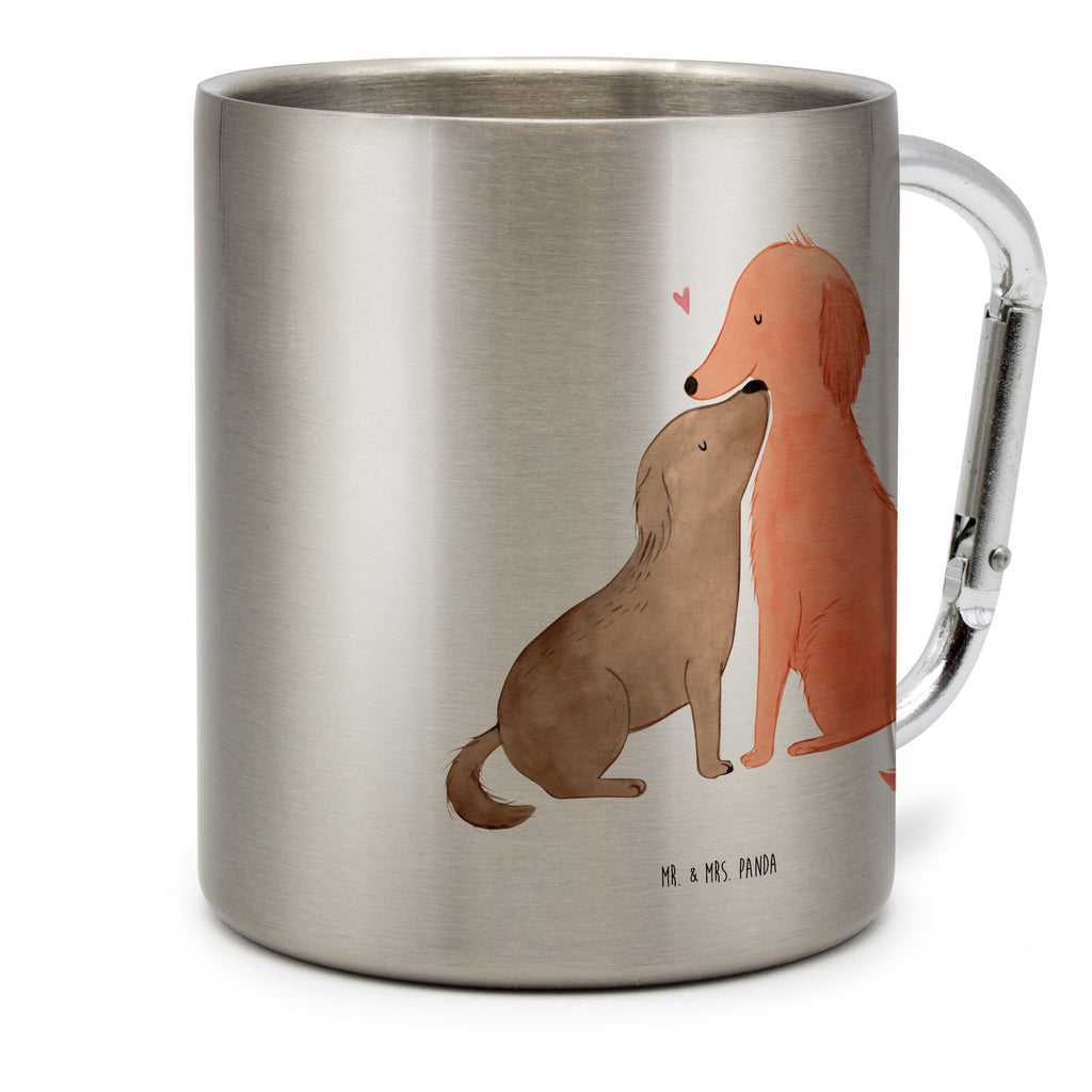 Edelstahlbecher Hunde Liebe Edelstahltasse, Karabiner, Edelstahlbecher, Outdoor, Camping, Tasse, Becher, Hund, Hundemotiv, Haustier, Hunderasse, Tierliebhaber, Hundebesitzer, Sprüche, Liebe, Hund. Hunde, Kuss, Vertrauen, Kuscheln, Herz