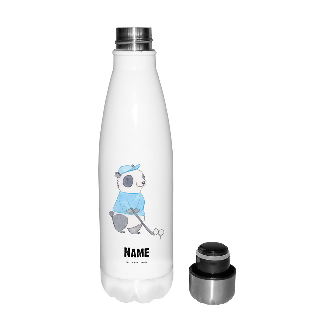 Personalisierte Thermosflasche Panda Golfen Tage Personalisierte Isolierflasche, Personalisierte Thermoflasche, Personalisierte Trinkflasche, Trinkflasche Mit Namen, Wunschname, Bedrucken, Namensflasche, Geschenk, Sport, Sportart, Hobby, Schenken, Danke, Dankeschön, Auszeichnung, Gewinn, Sportler, Golfen, Golf spielen, Golfplatz, Golfturnier, Golf Verein