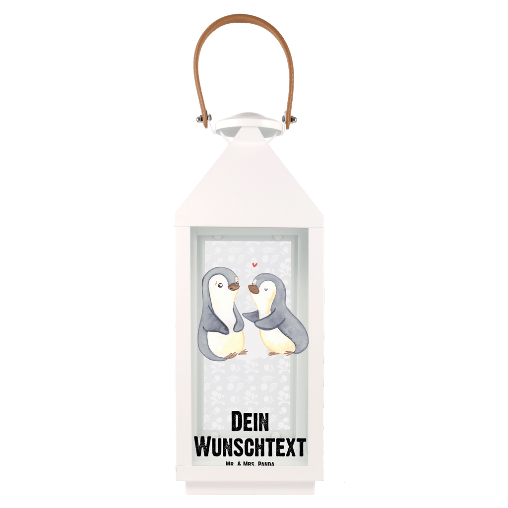 Personalisierte Deko Laterne Pinguine trösten Gartenlampe, Gartenleuchte, Gartendekoration, Gartenlicht, Laterne  kleine Laternen, XXL Laternen, Laterne groß, Liebe, Partner, Freund, Freundin, Ehemann, Ehefrau, Heiraten, Verlobung, Heiratsantrag, Liebesgeschenk, Jahrestag, Hocheitstag, Valentinstag, Geschenk für Frauen, Hochzeitstag, Mitbringsel, Geschenk für Freundin, Geschenk für Partner, Liebesbeweis, für Männer, für Ehemann