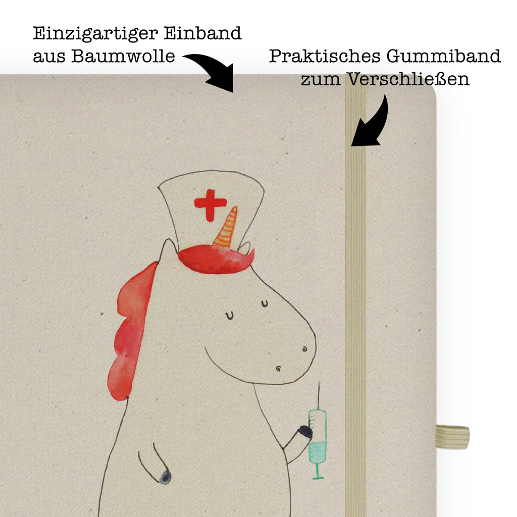 Baumwoll Notizbuch Einhorn Krankenschwester