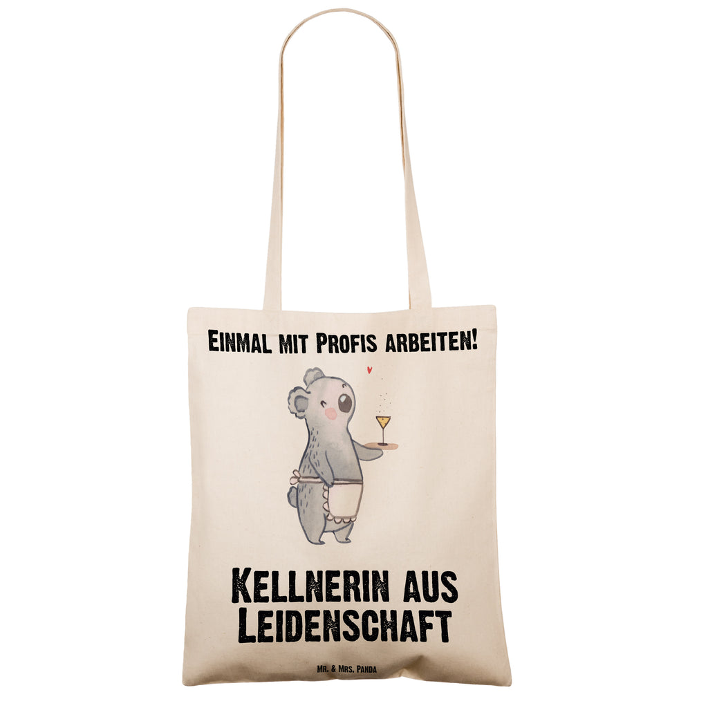 Tragetasche Kellnerin aus Leidenschaft Beuteltasche, Beutel, Einkaufstasche, Jutebeutel, Stoffbeutel, Beruf, Ausbildung, Jubiläum, Abschied, Rente, Kollege, Kollegin, Geschenk, Schenken, Arbeitskollege, Mitarbeiter, Firma, Danke, Dankeschön, Kellnerin, Servicekraft, Restaurant