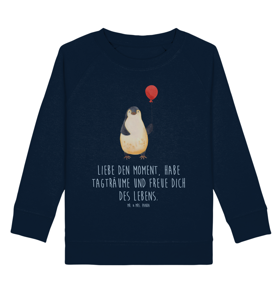 Organic Kinder Pullover Pinguin Luftballon Kinder Pullover, Kinder Sweatshirt, Jungen, Mädchen, Pinguin, Pinguine, Luftballon, Tagträume, Lebenslust, Geschenk Freundin, Geschenkidee, beste Freundin, Motivation, Neustart, neues Leben, Liebe, Glück