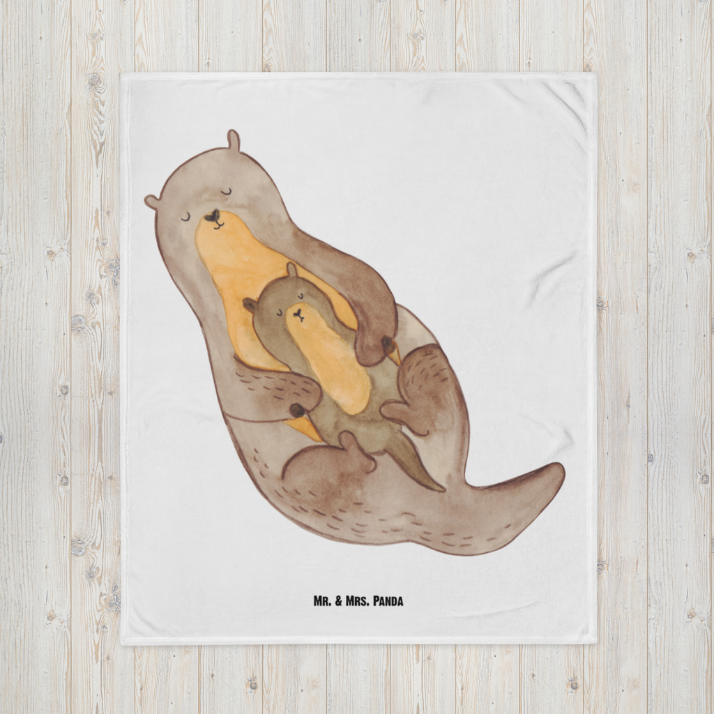 Kuscheldecke Otter mit Kind Decke, Wohndecke, Tagesdecke, Wolldecke, Sofadecke, Otter, Fischotter, Seeotter, Otter Seeotter See Otter