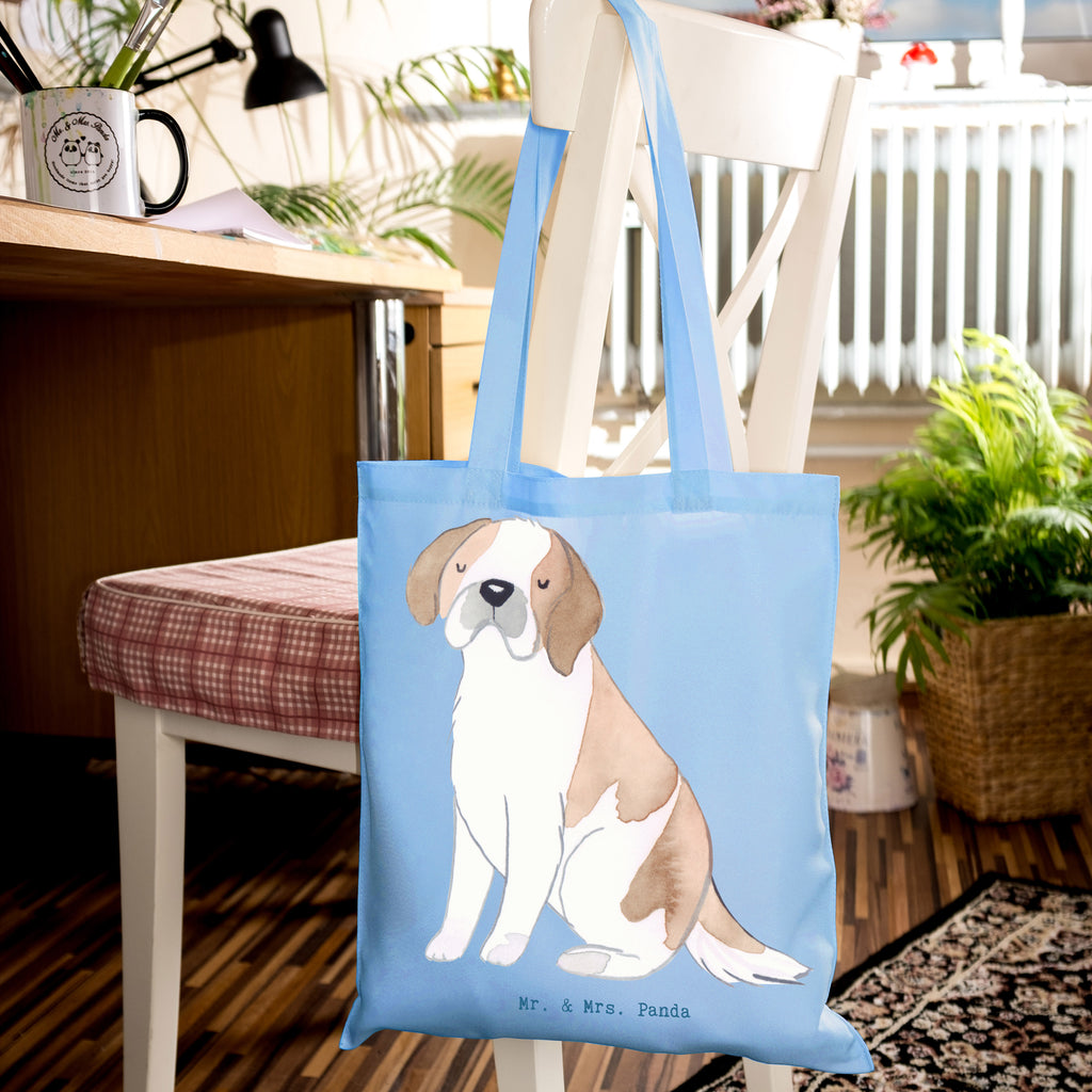 Tragetasche Saint Bernard Moment Beuteltasche, Beutel, Einkaufstasche, Jutebeutel, Stoffbeutel, Tasche, Shopper, Umhängetasche, Strandtasche, Schultertasche, Stofftasche, Tragetasche, Badetasche, Jutetasche, Einkaufstüte, Laptoptasche, Hund, Hunderasse, Rassehund, Hundebesitzer, Geschenk, Tierfreund, Schenken, Welpe, St. Bernhardshund, Chien du Saint-Bernard, Saint Bernard Dog, Perro San Bernardo, Saint Bernard