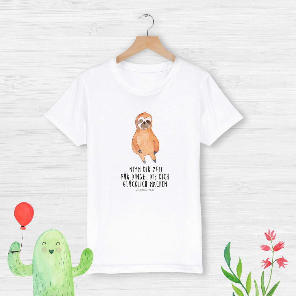 Organic Kinder T-Shirt Faultier Zufrieden Kinder T-Shirt, Kinder T-Shirt Mädchen, Kinder T-Shirt Jungen, Faultier, Faultier Geschenk, Faultier Deko, Faultiere, faul, Lieblingstier, Pause, relaxen, Glück, glücklich, zufrieden, happy, Zufriedenheit, Gelassenheit, Ruhe, Frieden