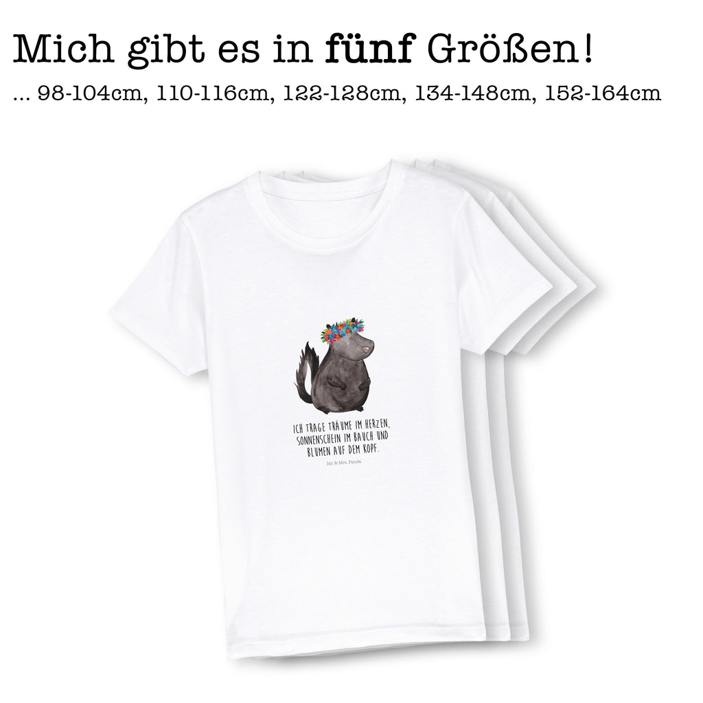 Organic Kinder T-Shirt Stinktier Mädchen Kinder T-Shirt, Kinder T-Shirt Mädchen, Kinder T-Shirt Jungen, Stinktier, Skunk, Wildtier, Raubtier, Stinker, Stinki, Yoga, Namaste, Lebe, Liebe, Lache