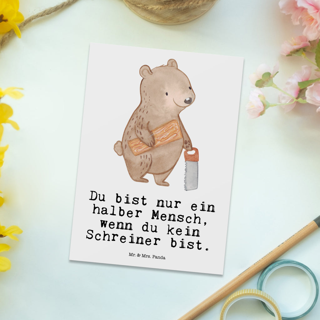 Postkarte Schreiner mit Herz Postkarte, Karte, Geschenkkarte, Grußkarte, Einladung, Ansichtskarte, Geburtstagskarte, Einladungskarte, Dankeskarte, Ansichtskarten, Einladung Geburtstag, Einladungskarten Geburtstag, Beruf, Ausbildung, Jubiläum, Abschied, Rente, Kollege, Kollegin, Geschenk, Schenken, Arbeitskollege, Mitarbeiter, Firma, Danke, Dankeschön