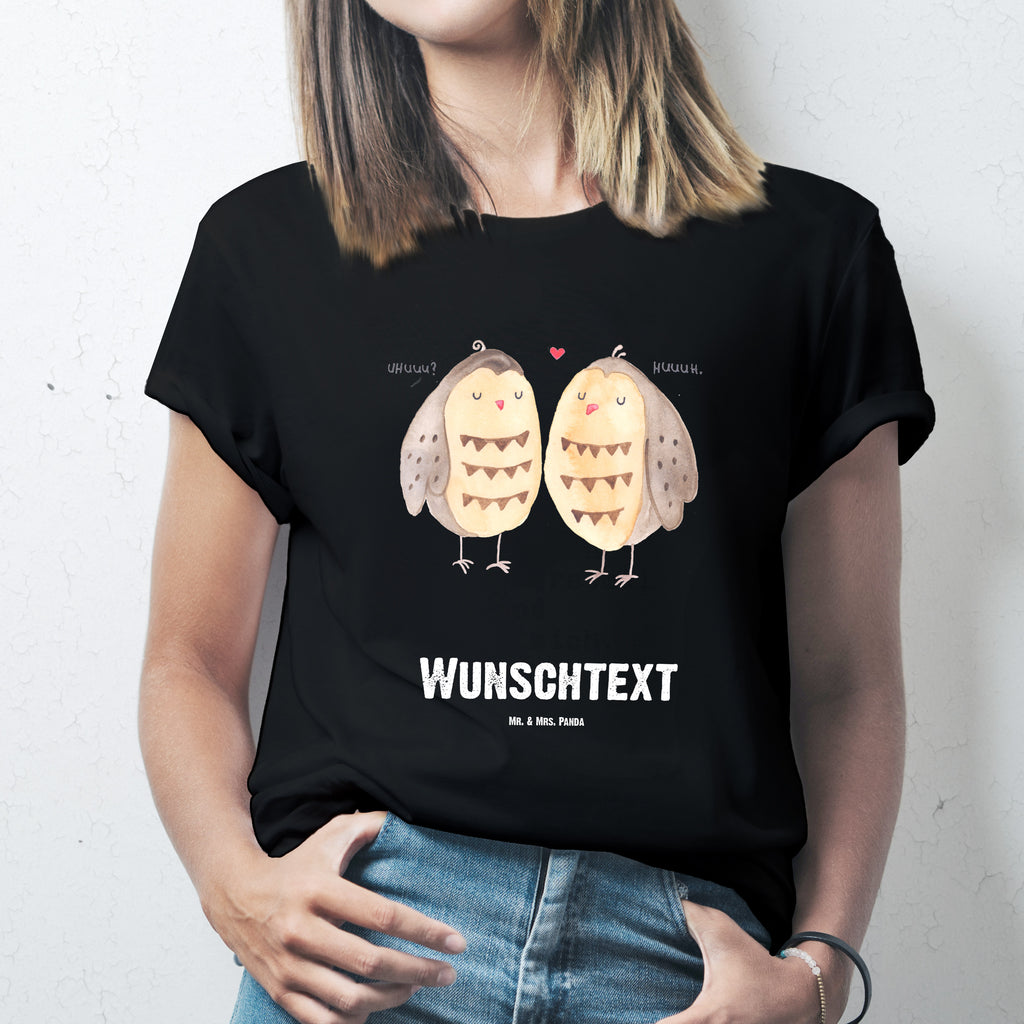 Personalisiertes T-Shirt Eulen Liebe T-Shirt Personalisiert, T-Shirt mit Namen, T-Shirt mit Aufruck, Männer, Frauen, Wunschtext, Bedrucken, Eule, Eule Deko, Liebe, Hochzeit Spruch, Owl, All you need is love, Liebe Spruch, Freundin Geschenk, Freund, Wortspiel lustig