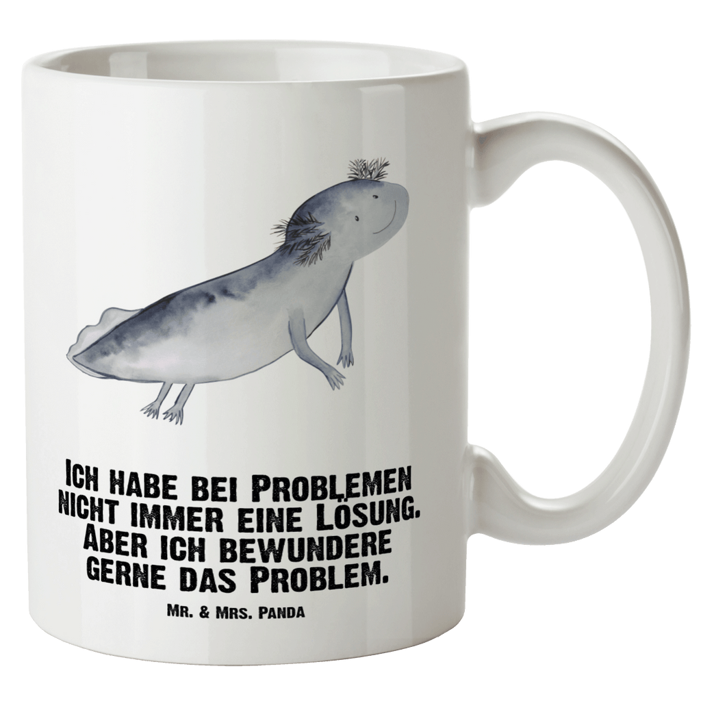 XL Tasse Axolotl schwimmt XL Tasse, Große Tasse, Grosse Kaffeetasse, XL Becher, XL Teetasse, spülmaschinenfest, Jumbo Tasse, Groß, Axolotl, Molch, Axolot, Schwanzlurch, Lurch, Lurche, Problem, Probleme, Lösungen, Motivation