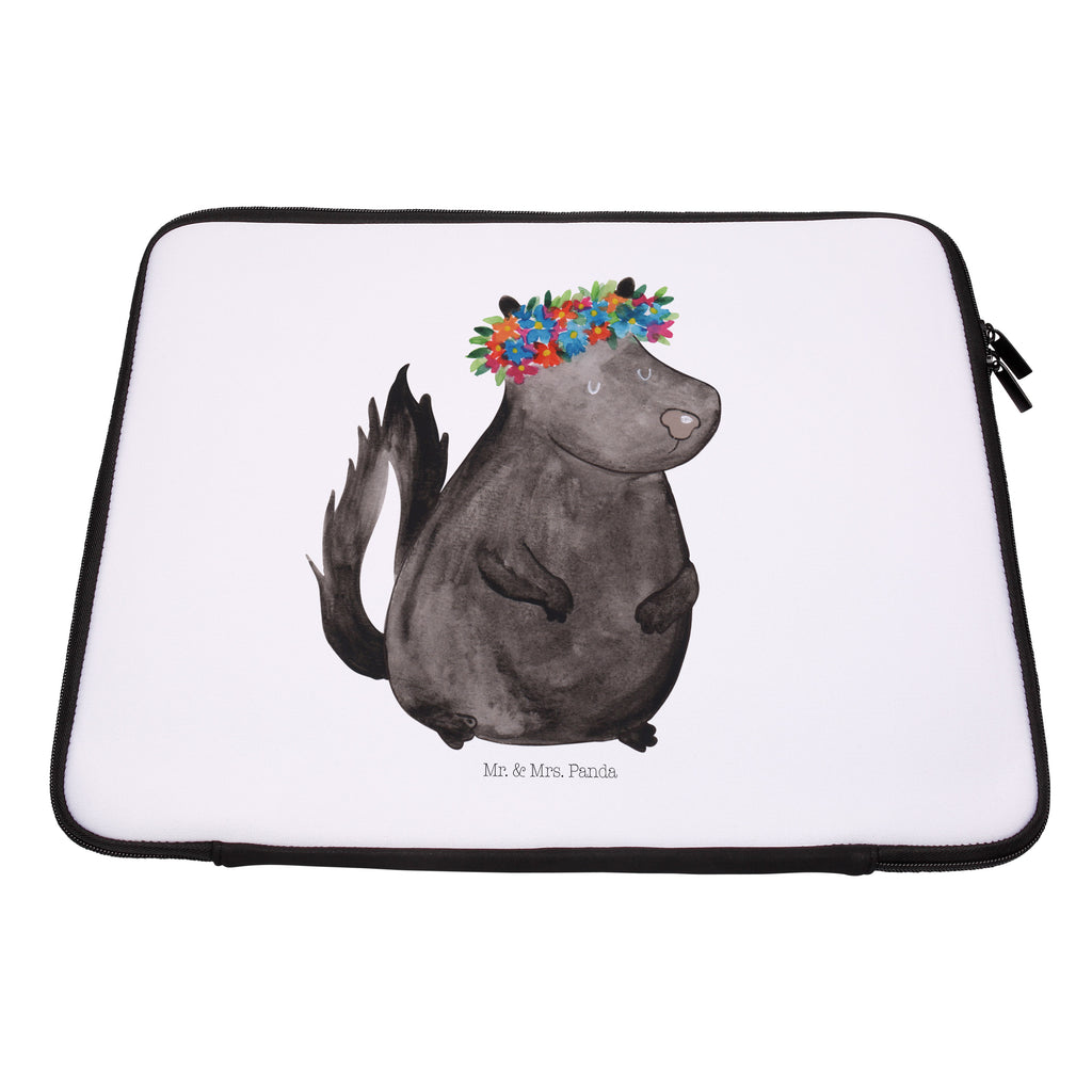 Notebook Tasche Stinktier Mädchen Notebook Tasche, Laptop, Computertasche, Tasche, Notebook-Tasche, Notebook-Reisehülle, Notebook Schutz, Stinktier, Skunk, Wildtier, Raubtier, Stinker, Stinki, Yoga, Namaste, Lebe, Liebe, Lache