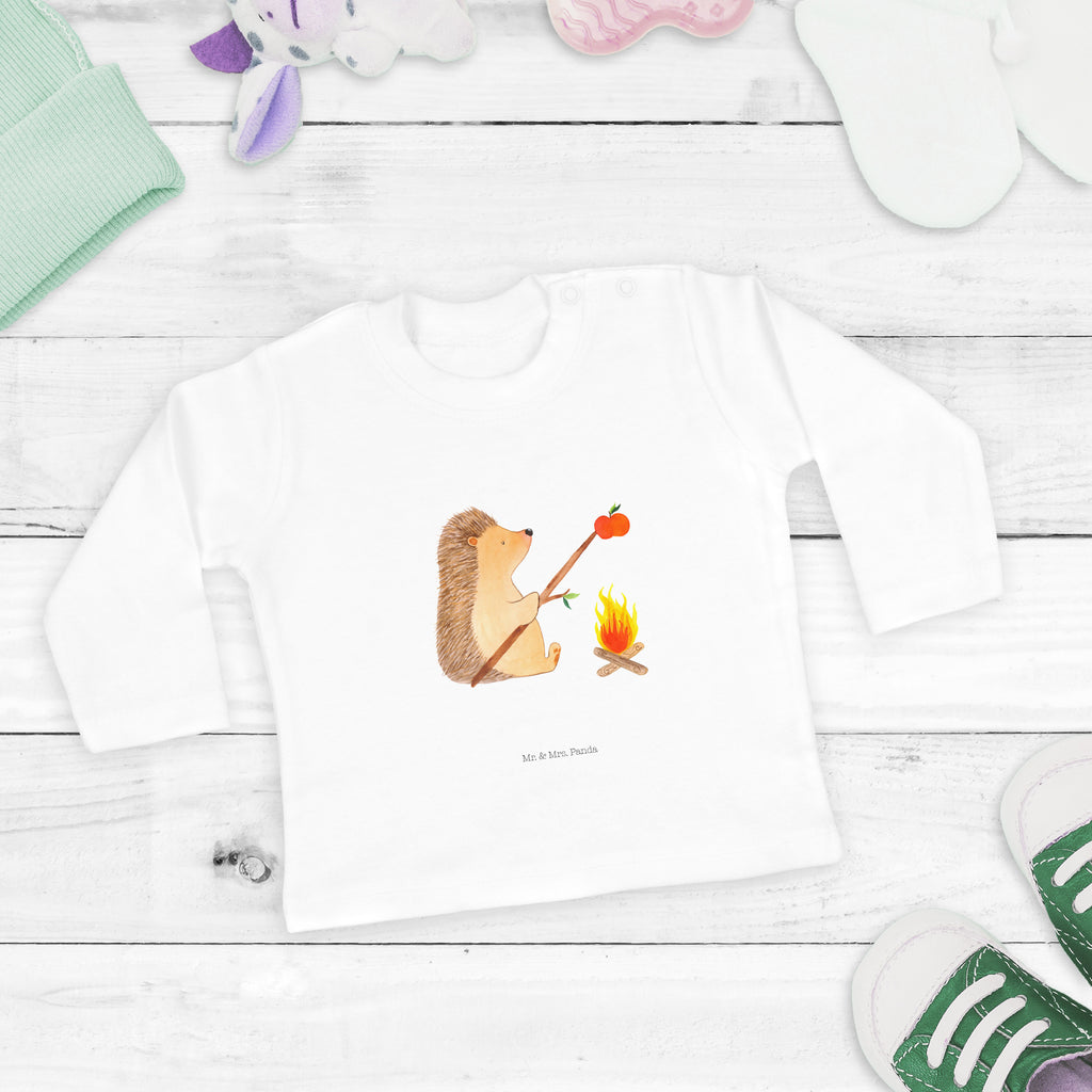 Baby Longsleeve Igel grillt Mädchen, Jungen, Baby, Langarm, Bio, Kleidung, Tiermotive, Gute Laune, lustige Sprüche, Tiere, Igel, Grillen, Ziele, Motivation, arbeitslos, Sinn des Lebens, Spruch