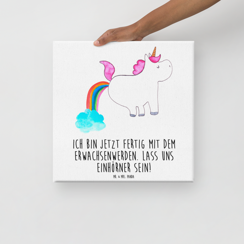 Leinwand Bild Einhorn Pupsend Leinwand, Bild, Kunstdruck, Wanddeko, Dekoration, Einhorn, Einhörner, Einhorn Deko, Pegasus, Unicorn, Pups, Regenbogen, Glitzer, Einhornpower, Erwachsenwerden, Spaß, lustig, Freundin