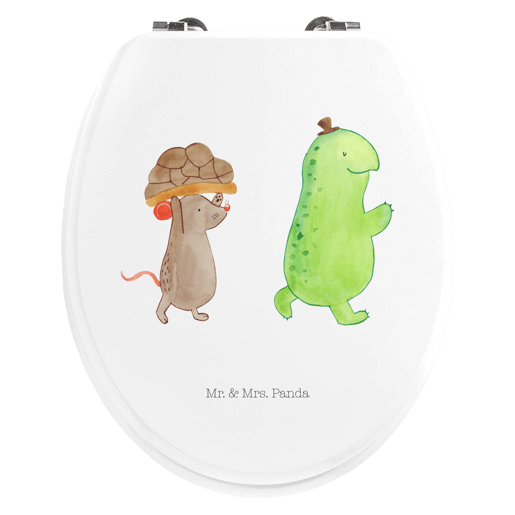 Motiv WC Sitz Schildkröte Maus Klobrille, Klodeckel, Toilettendeckel, WC-Sitz, Toilette, Schildkröte, Maus, Freunde, Freundinnen, beste Freunde, beste Freundinnen