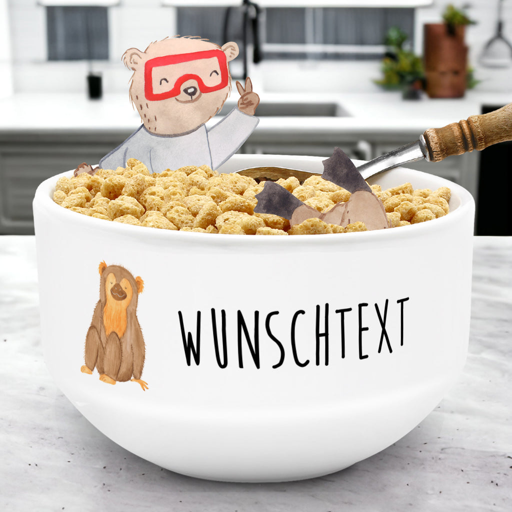 Personalisierte Müslischale Affe Müslischale, Müslischüssel, Früstücksschüssel, Schüssel, Keramik Schüssel, Dessertschüssel, Salatschüssel, Suppenschüssel, Obstschale, Porzellan Schale, Snackschale, Afrika, Wildtiere, Affe, Äffchen, Affen, Selbstliebe, Respekt, Motivation, Selbstachtung, Liebe, Selbstbewusstsein, Selfcare