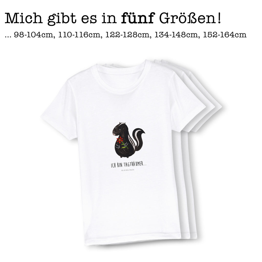 Organic Kinder T-Shirt Stinktier Blume Kinder T-Shirt, Kinder T-Shirt Mädchen, Kinder T-Shirt Jungen, Stinktier, Skunk, Wildtier, Raubtier, Stinker, Stinki, Tagträumer, verträumt, Dreams, Träume