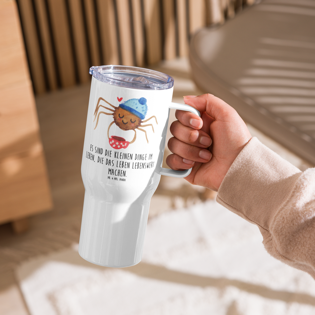 XXL Thermobecher Spinne Agathe Kaffee Thermobecher, XL Thermobecher, Reisebecher, XL Reisetasse, Großer Thermobecher, Autobecher, Jumbo Becher, Spinne Agathe, Spinne, Agathe, Videos, Merchandise, Kaffee, Morgen, Morgenmuffel, Lebensweisheiten, Weiser Spruch