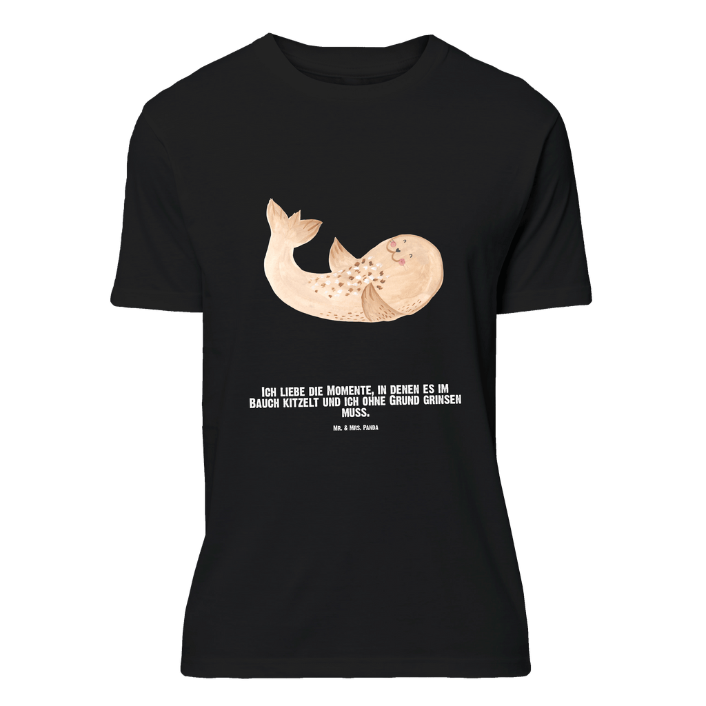 Personalisiertes T-Shirt Robbe liegend T-Shirt Personalisiert, T-Shirt mit Namen, T-Shirt mit Aufruck, Männer, Frauen, Wunschtext, Bedrucken, Tiermotive, Gute Laune, lustige Sprüche, Tiere, Robbe, Robben, Seehund, Strand, Meerestier, Ostsee, Nordsee, Lachen, Freude