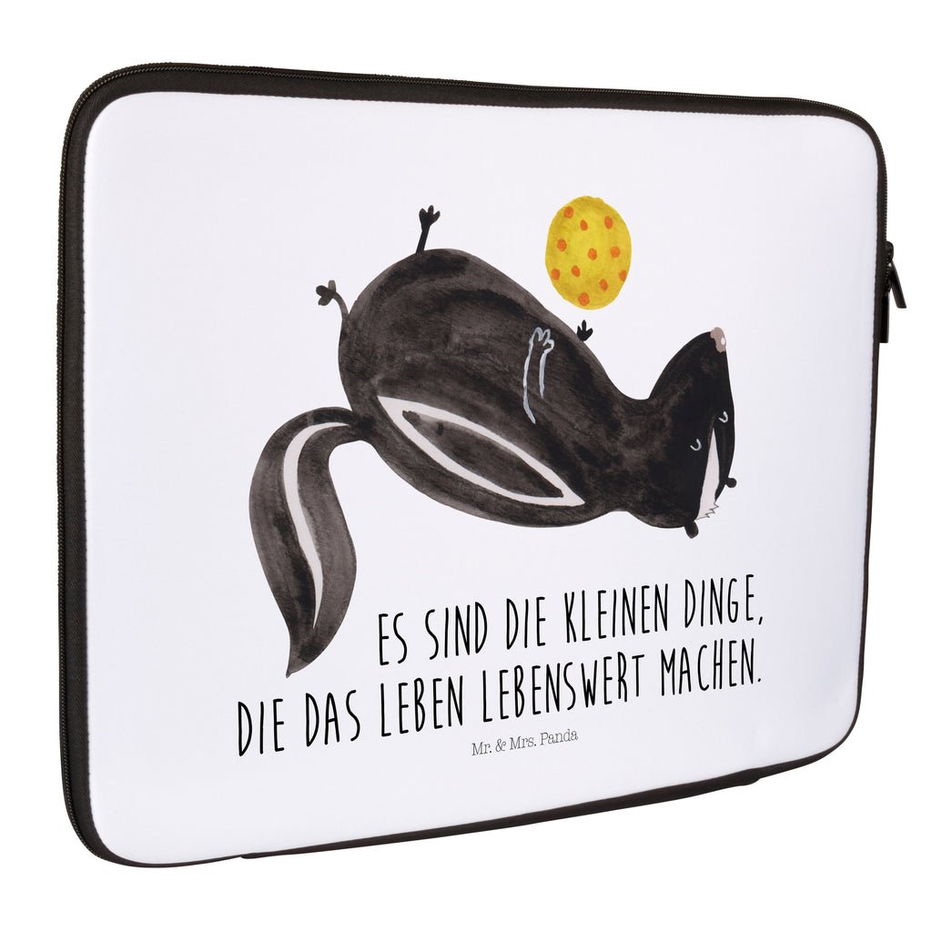 Notebook Tasche Stinktier Ball Notebook Tasche, Laptop, Computertasche, Tasche, Notebook-Tasche, Notebook-Reisehülle, Notebook Schutz, Stinktier, Skunk, Wildtier, Raubtier, Stinker, Stinki, verspielt, Weisheit