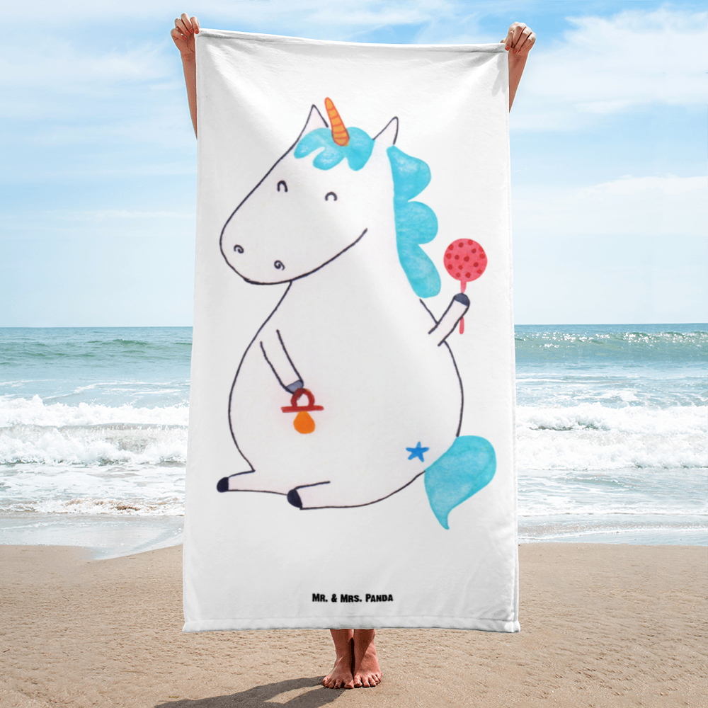 XL Badehandtuch Einhorn Baby Handtuch, Badetuch, Duschtuch, Strandtuch, Saunatuch, Einhorn, Einhörner, Einhorn Deko, Pegasus, Unicorn, Mutter, Geburt, Geburtstag, erstes Kind, Baby, Babyglück, Nachwuchs, Eltern, Party, Kind, Schnuller