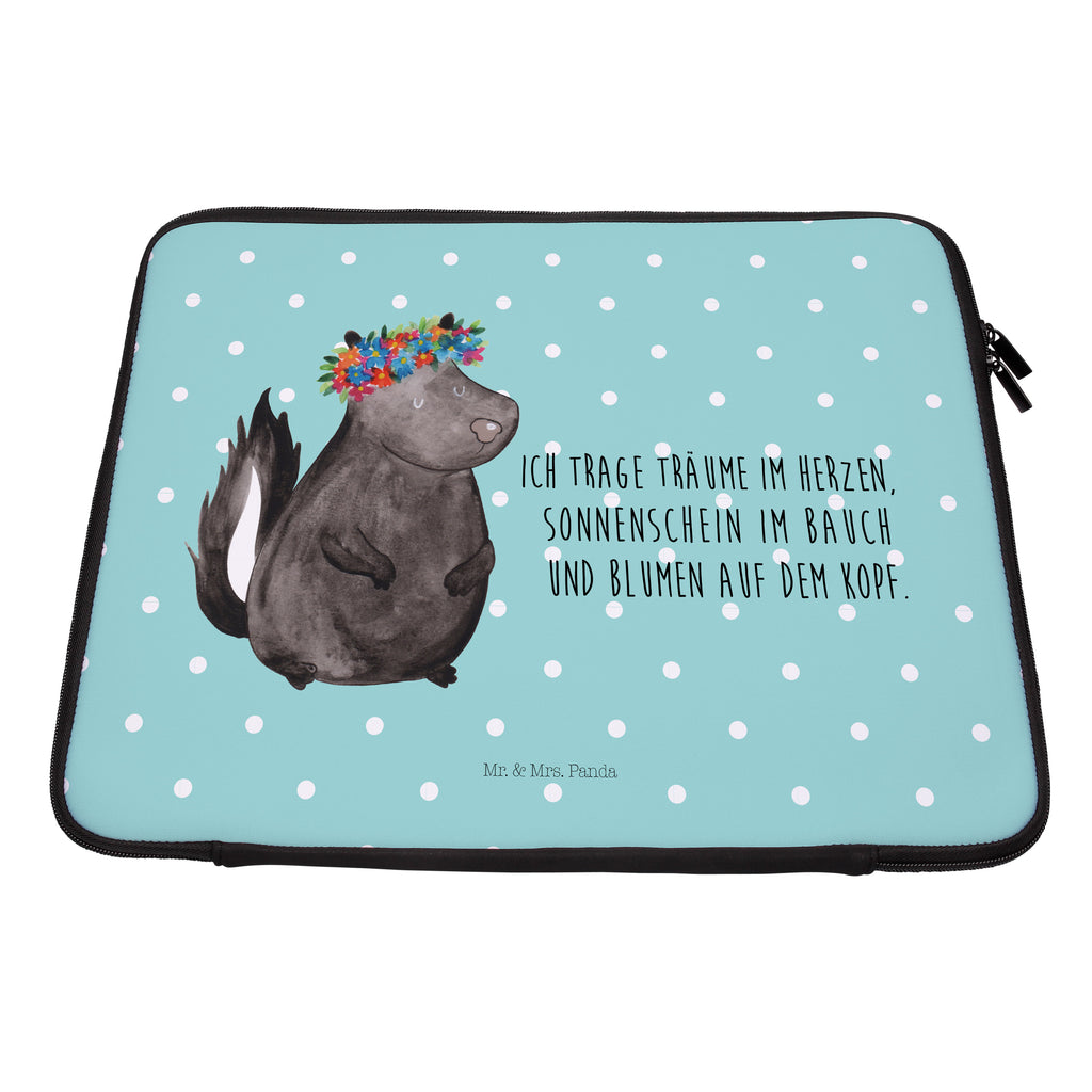 Notebook Tasche Stinktier Mädchen Notebook Tasche, Laptop, Computertasche, Tasche, Notebook-Tasche, Notebook-Reisehülle, Notebook Schutz, Stinktier, Skunk, Wildtier, Raubtier, Stinker, Stinki, Yoga, Namaste, Lebe, Liebe, Lache