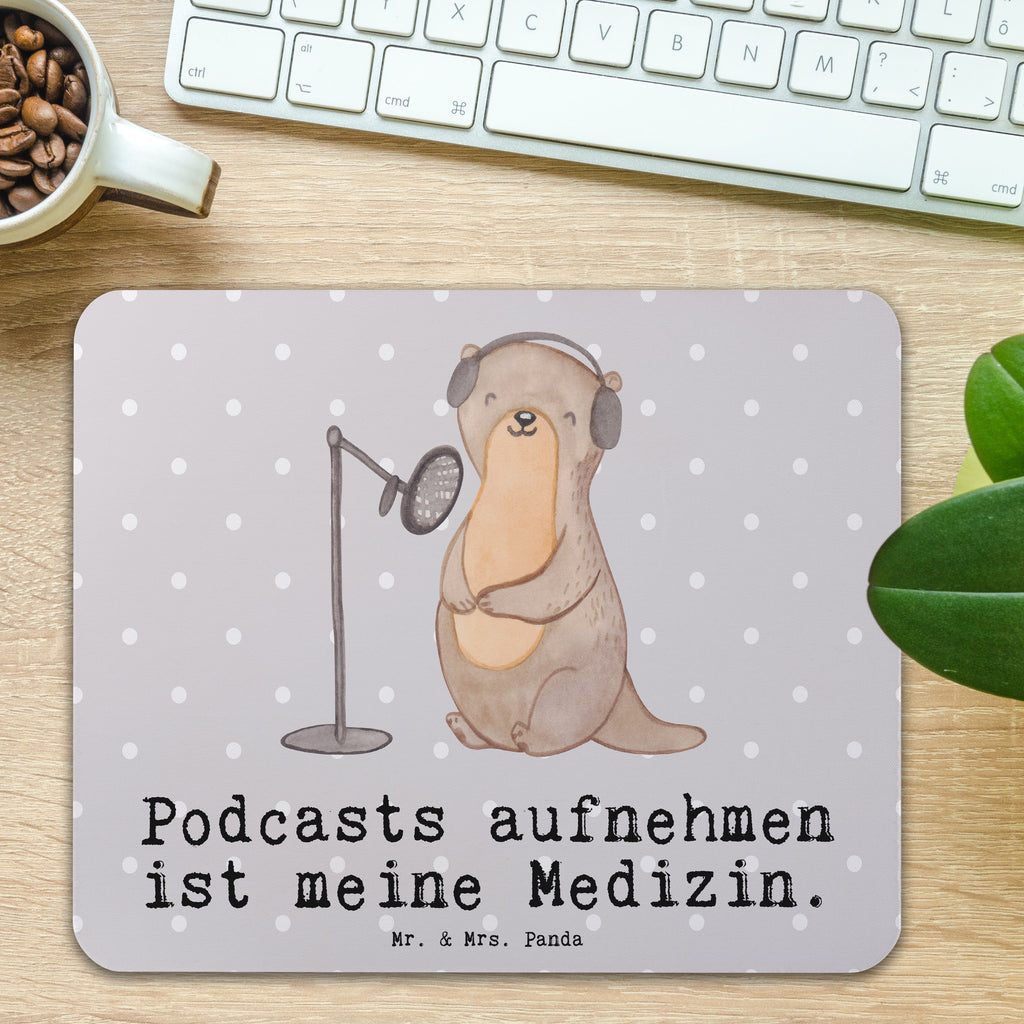 Mauspad Otter Podcast aufnehmen Medizin Mousepad, Computer zubehör, Büroausstattung, PC Zubehör, Arbeitszimmer, Mauspad, Einzigartiges Mauspad, Designer Mauspad, Mausunterlage, Mauspad Büro, Geschenk, Sport, Sportart, Hobby, Schenken, Danke, Dankeschön, Auszeichnung, Gewinn, Sportler, Podcast aufnehmen, Podcast produzieren, Podcasterin, Podcaster