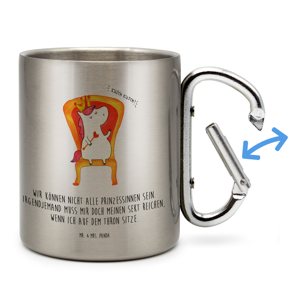 Edelstahlbecher Einhorn König Edelstahltasse, Karabiner, Edelstahlbecher, Outdoor, Camping, Tasse, Becher, Einhorn, Einhörner, Einhorn Deko, Pegasus, Unicorn, König, Präsident, Bundeskanzler, Herrscher, Kaiser, Prinzessin, Krone