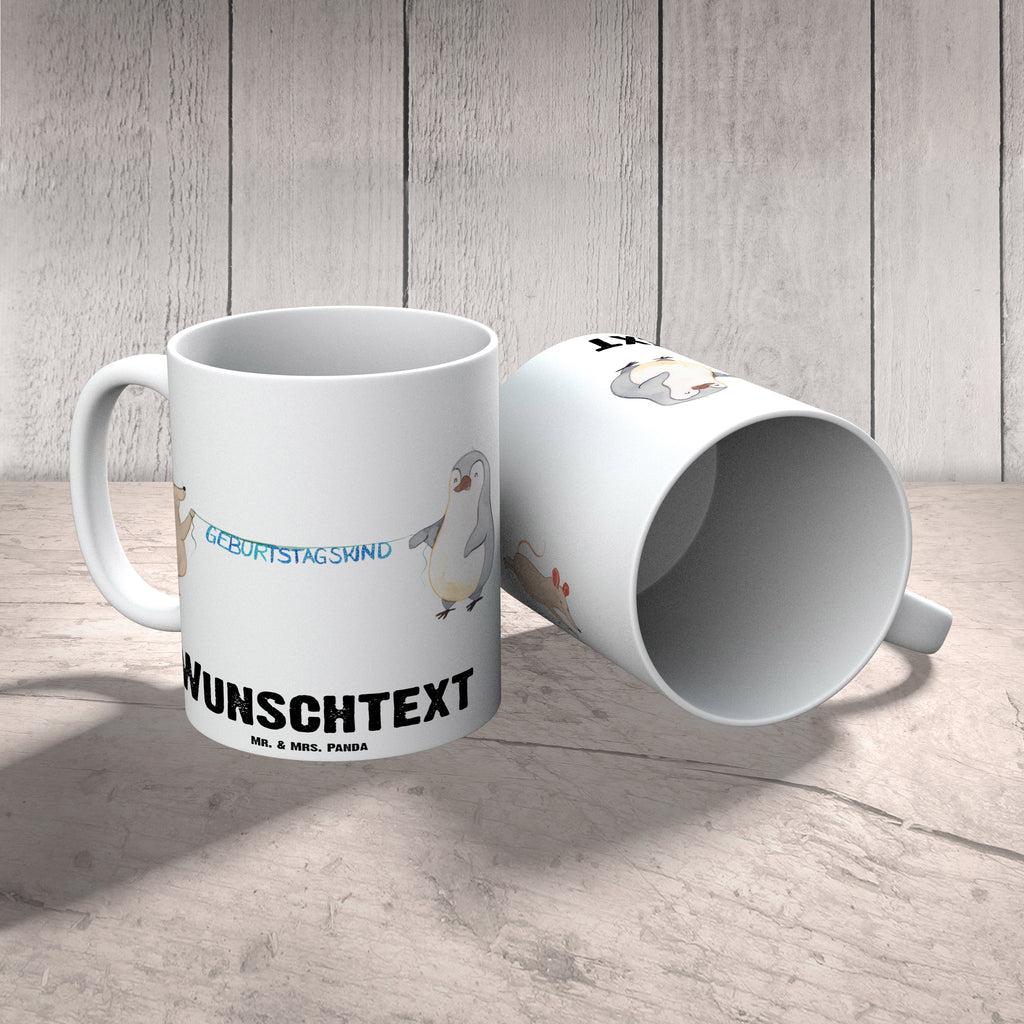 Personalisierte Tasse Maus Pinguin Geburtstag Personalisierte Tasse, Namenstasse, Wunschname, Personalisiert, Tasse, Namen, Drucken, Tasse mit Namen, Geburtstag, Geburtstagsgeschenk, Geschenk, Maus, Pinguin, Geburtstage, Happy Birthday, Geburtstagsfeier