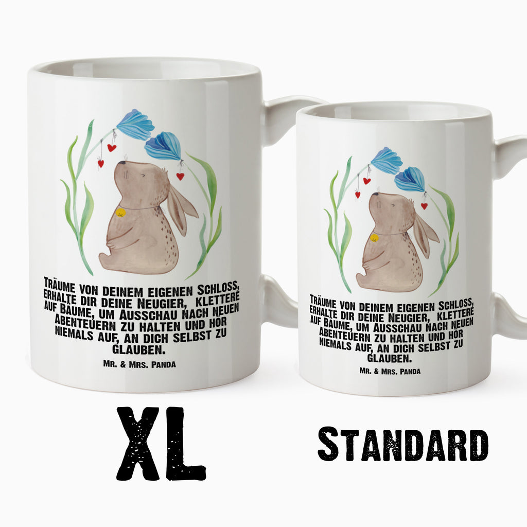 XL Tasse Hase Blume XL Tasse, Große Tasse, Grosse Kaffeetasse, XL Becher, XL Teetasse, spülmaschinenfest, Jumbo Tasse, Groß, Ostern, Osterhase, Ostergeschenke, Osternest, Osterdeko, Geschenke zu Ostern, Ostern Geschenk, Ostergeschenke Kinder, Ostern Kinder, Hase, Kaninchen, Kind, Taufe, Taufgeschenk, Geburt, Schwangerschaft, erstes Kind, Kindergeburtstag, Geburtstag, Hoffnung, Träume