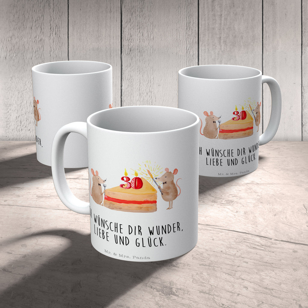 Tasse 30. Geburtstag Mäuse Kuchen Tasse, Kaffeetasse, Teetasse, Becher, Kaffeebecher, Teebecher, Keramiktasse, Porzellantasse, Büro Tasse, Geschenk Tasse, Tasse Sprüche, Tasse Motive, Kaffeetassen, Tasse bedrucken, Designer Tasse, Cappuccino Tassen, Schöne Teetassen, Geburtstag, Geburtstagsgeschenk, Geschenk, Maus, Geburtstage, Happy Birthday, Geburtstagsfeier