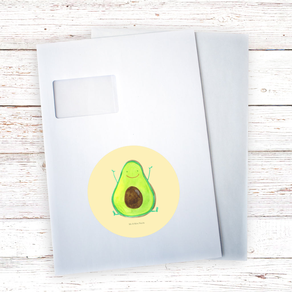 Rund Aufkleber Avocado Glücklich Sticker, Aufkleber, Etikett, Avocado, Veggie, Vegan, Gesund, Chaos