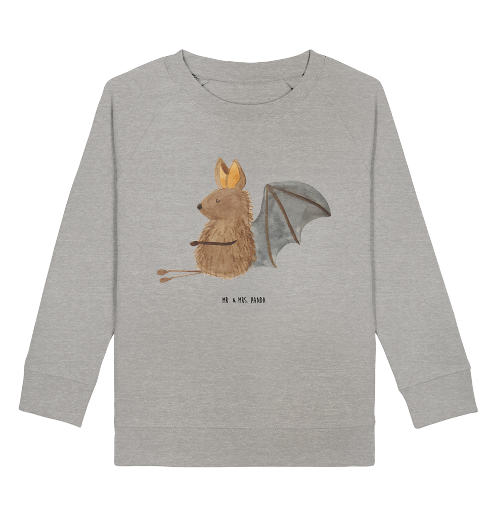 Organic Kinder Pullover Fledermaus sitzend Kinder Pullover, Kinder Sweatshirt, Jungen, Mädchen, Tiermotive, Gute Laune, lustige Sprüche, Tiere, Fledermaus, Fledermäuse, Motivation, entspannen