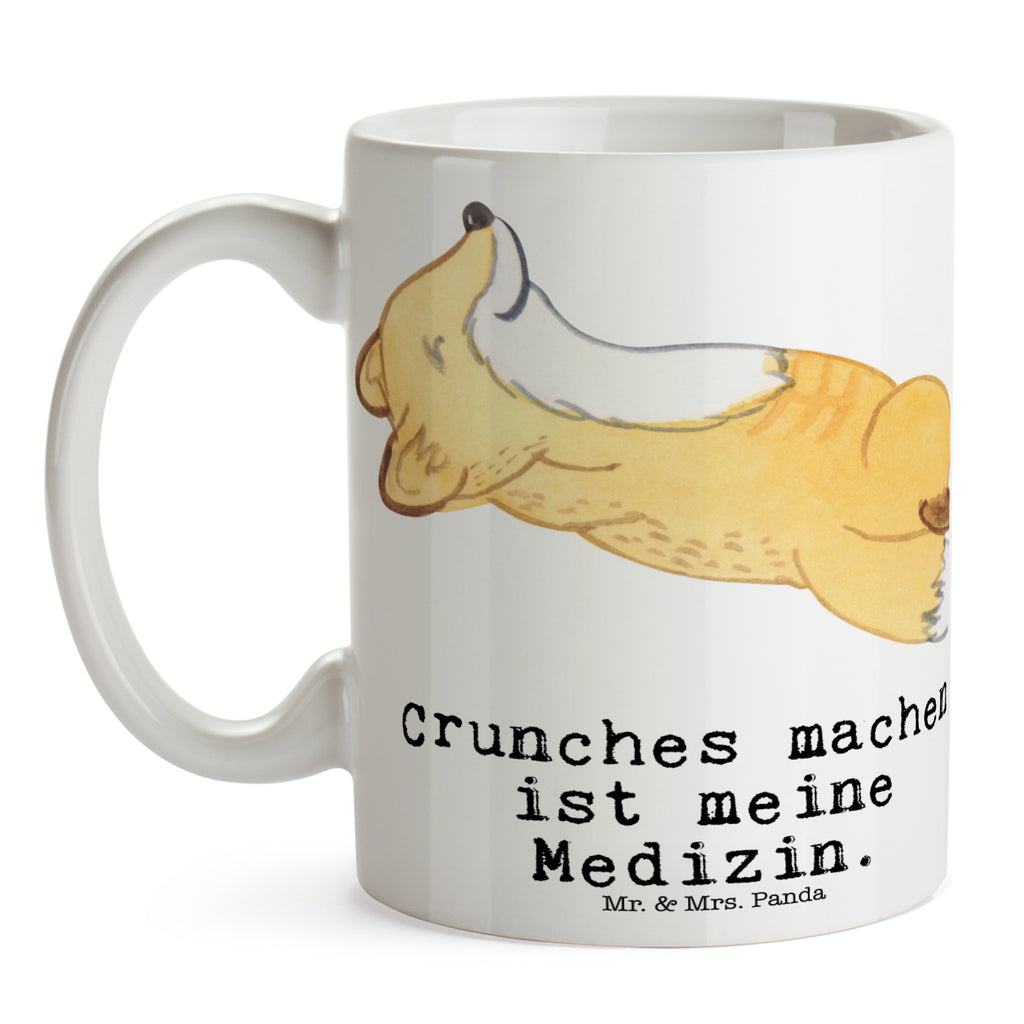 Tasse Fuchs Crunches Tasse, Kaffeetasse, Teetasse, Becher, Kaffeebecher, Teebecher, Keramiktasse, Porzellantasse, Büro Tasse, Geschenk Tasse, Tasse Sprüche, Tasse Motive, Kaffeetassen, Tasse bedrucken, Designer Tasse, Cappuccino Tassen, Schöne Teetassen, Geschenk, Sport, Sportart, Hobby, Schenken, Danke, Dankeschön, Auszeichnung, Gewinn, Sportler, Crunches, Fitness, Bauchpressen, Fitnessstudio