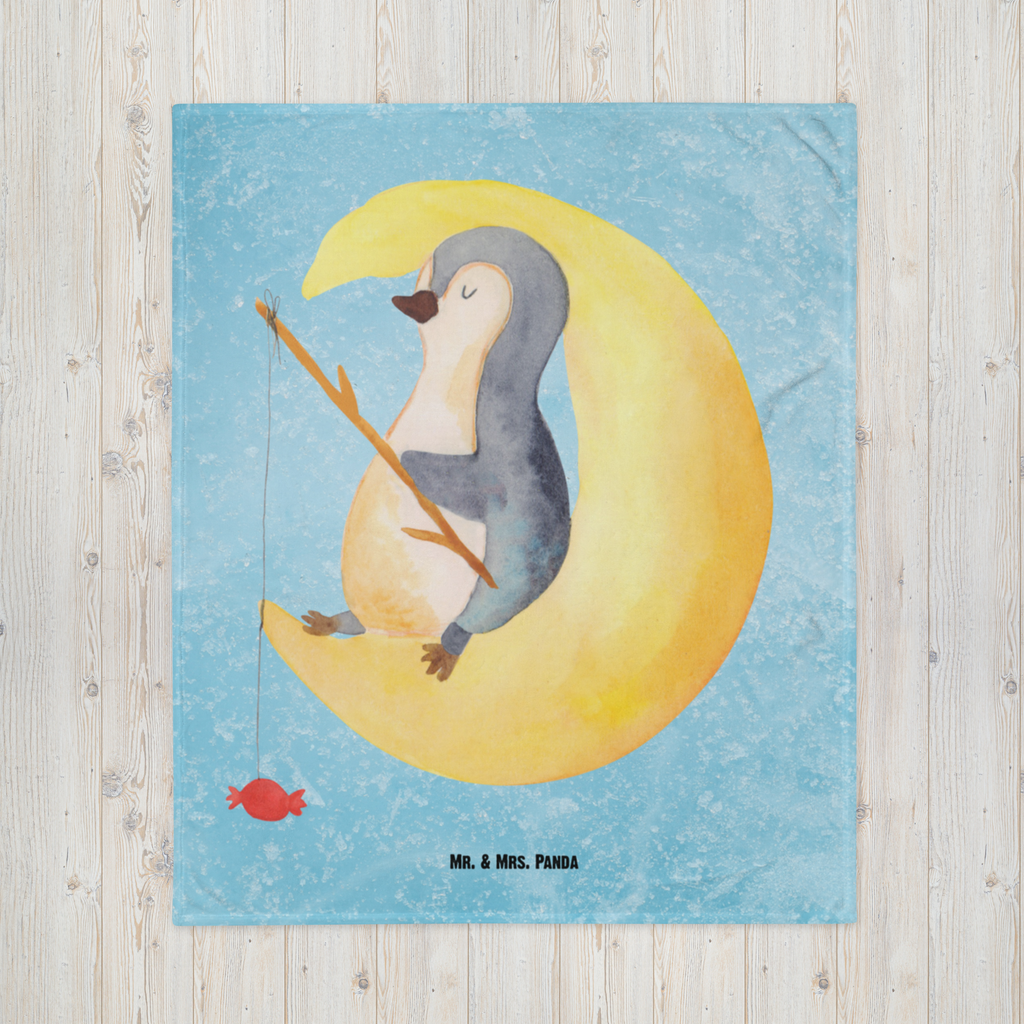 Kuscheldecke Pinguin Mond Decke, Wohndecke, Tagesdecke, Wolldecke, Sofadecke, Pinguin, Pinguine, Spruch, schlafen, Nachtruhe, Einschlafen, Schlafzimmer, Schlafstörungen, Gästezimmer