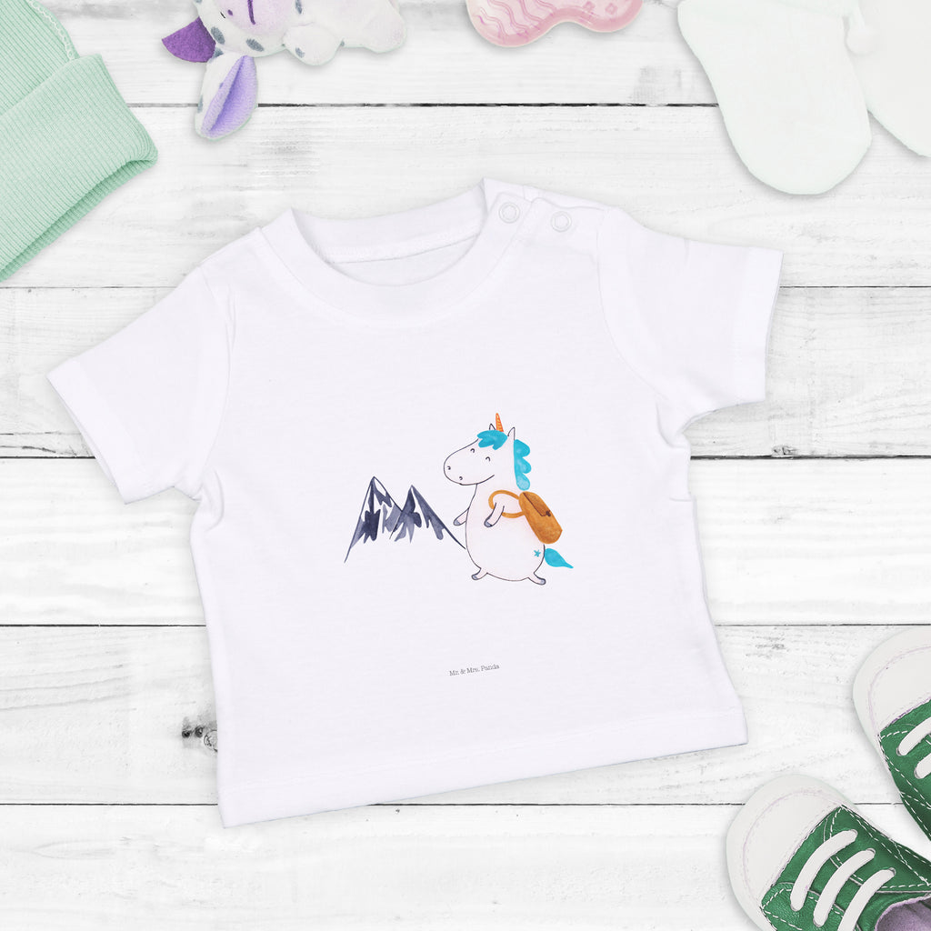 Organic Baby Shirt Einhorn Bergsteiger Baby T-Shirt, Jungen Baby T-Shirt, Mädchen Baby T-Shirt, Shirt, Einhorn, Einhörner, Einhorn Deko, Pegasus, Unicorn, Bergsteiger, Abenteuer, Berge, Abenteurer, Weltenbummler, Weltreise, Reisen, Urlaub, Entdecker