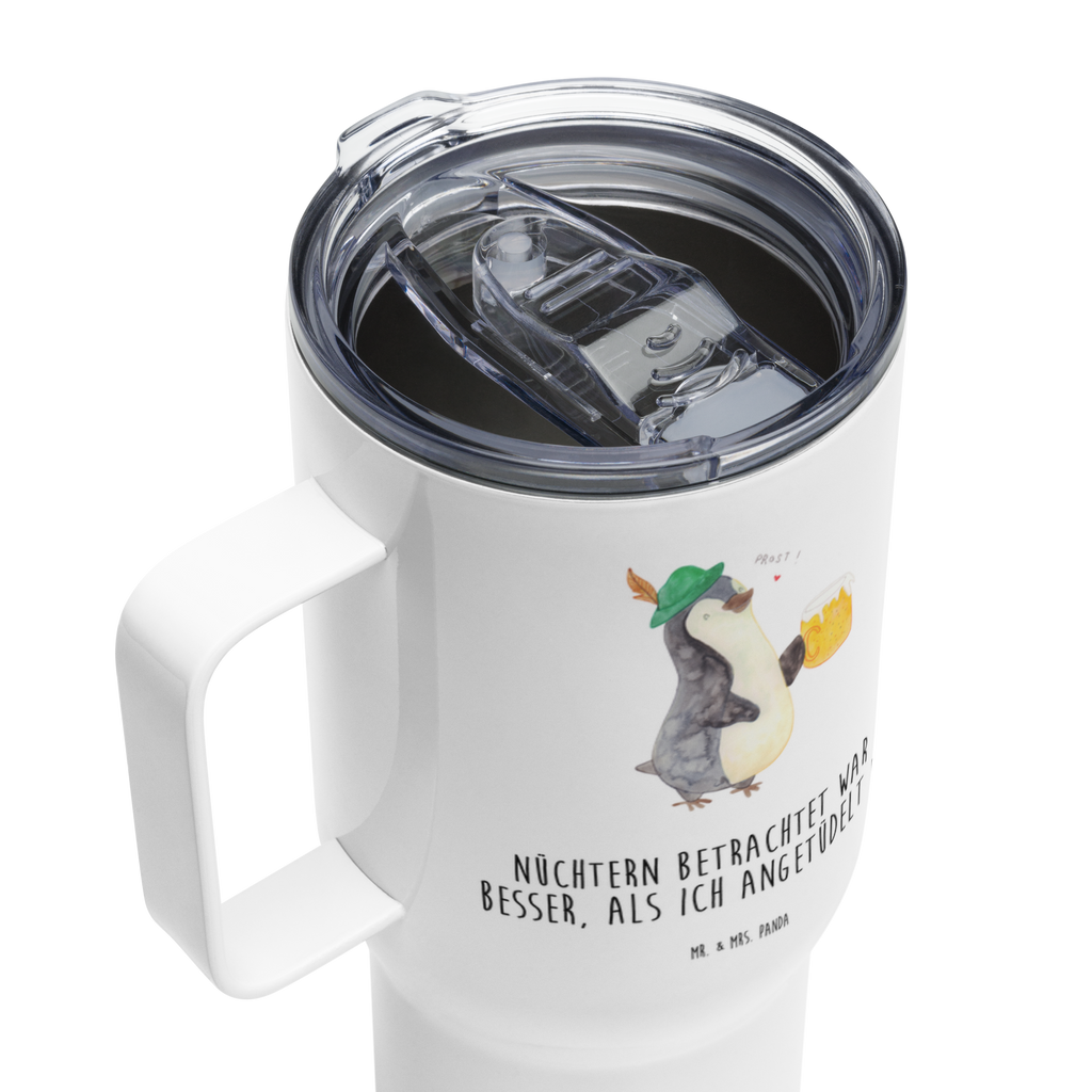 XXL Thermobecher Pinguin Bier Thermobecher, XL Thermobecher, Reisebecher, XL Reisetasse, Großer Thermobecher, Autobecher, Jumbo Becher, Pinguin, Pinguine, Bier, Oktoberfest