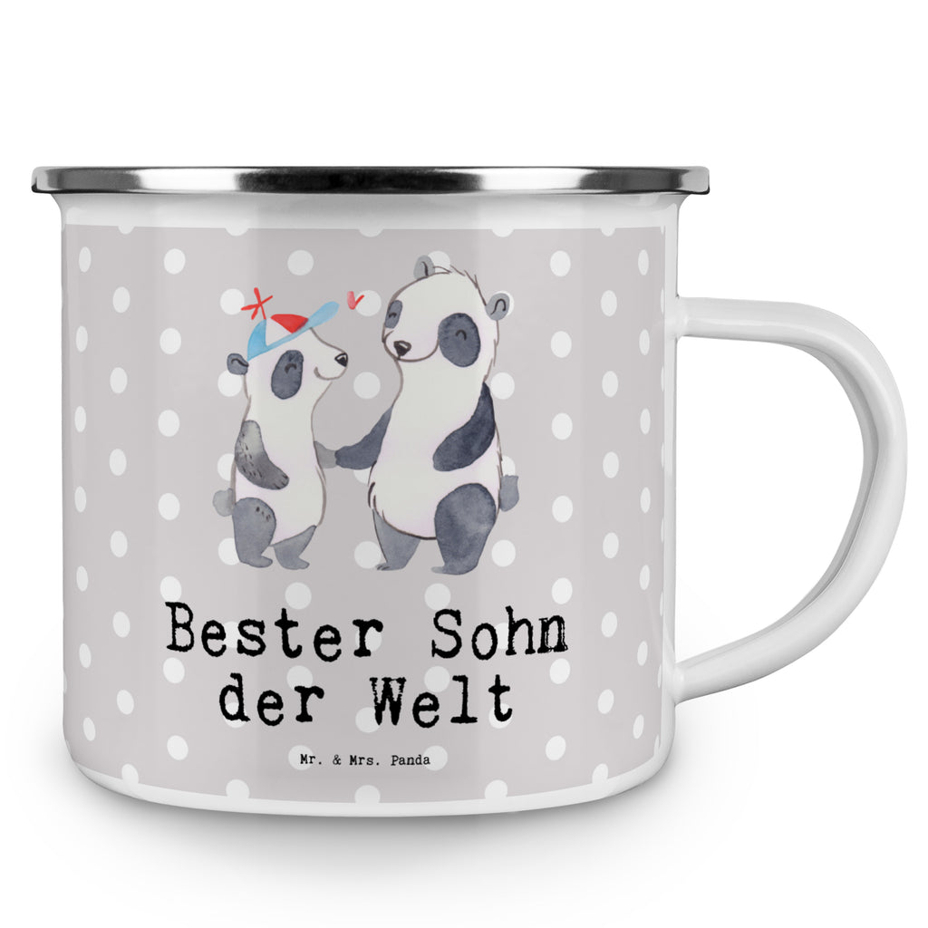 Camping Emaille Tasse Panda Bester Sohn der Welt Campingtasse, Trinkbecher, Metalltasse, Outdoor Tasse, Emaille Trinkbecher, Blechtasse Outdoor, Emaille Campingbecher, Edelstahl Trinkbecher, Metalltasse für Camping, Kaffee Blechtasse, Camping Tasse Metall, für, Dankeschön, Geschenk, Schenken, Geburtstag, Geburtstagsgeschenk, Geschenkidee, Danke, Bedanken, Mitbringsel, Freude machen, Geschenktipp, Sohn, Sohnemann, Söhnchen, Bube, Bub, Nachwuchs, Nachkomme, Kind, Familie, Vater, Belohnung