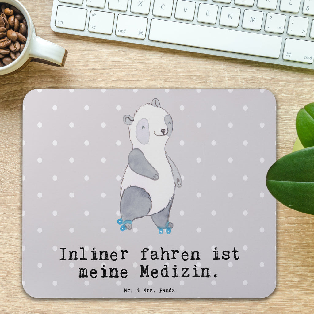 Mauspad Panda Inliner fahren Medizin Mousepad, Computer zubehör, Büroausstattung, PC Zubehör, Arbeitszimmer, Mauspad, Einzigartiges Mauspad, Designer Mauspad, Mausunterlage, Mauspad Büro, Geschenk, Sport, Sportart, Hobby, Schenken, Danke, Dankeschön, Auszeichnung, Gewinn, Sportler, Inliner fahren, Rollschuh fahren, Rollerblades, inlinern