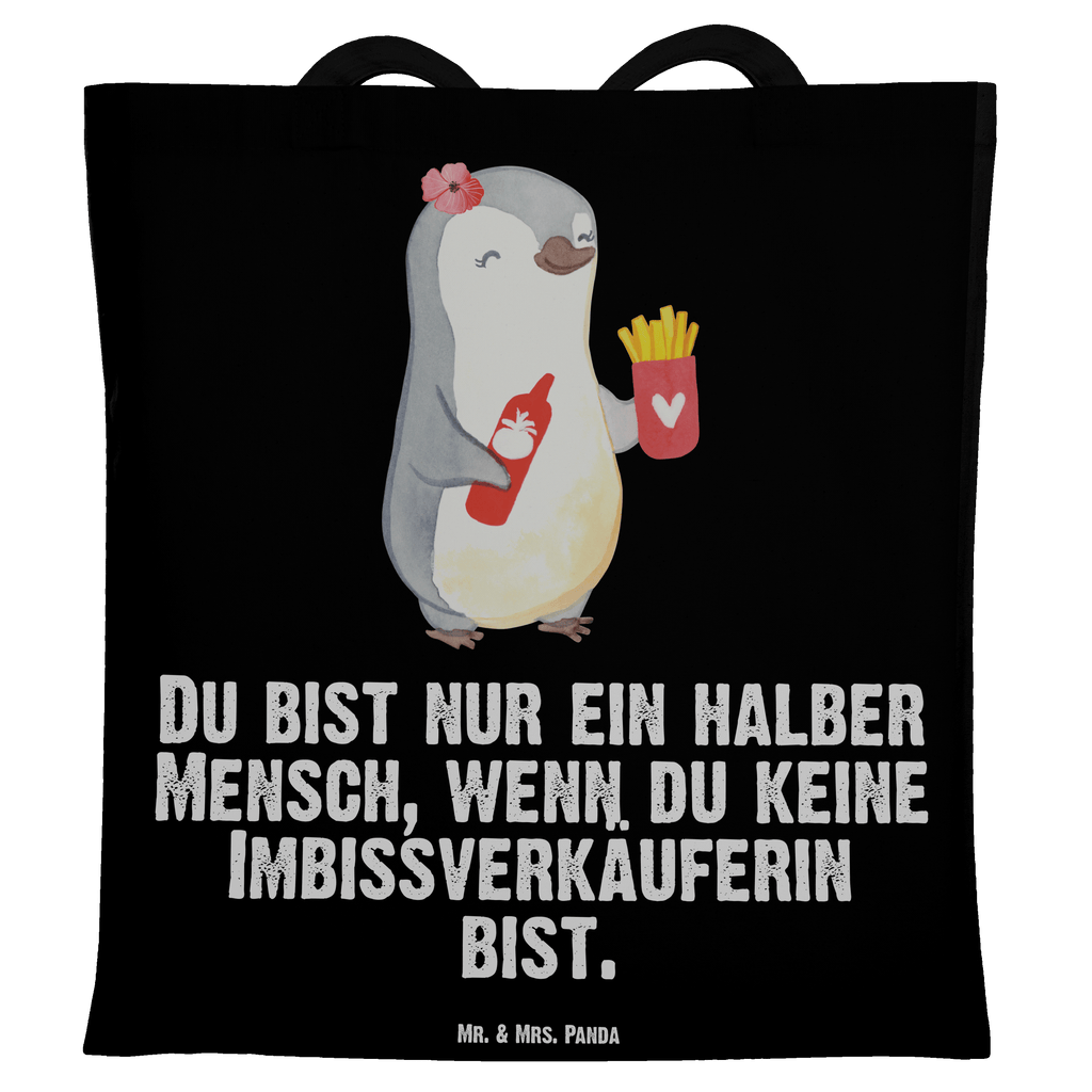 Tragetasche Imbissverkäuferin mit Herz Beuteltasche, Beutel, Einkaufstasche, Jutebeutel, Stoffbeutel, Tasche, Shopper, Umhängetasche, Strandtasche, Schultertasche, Stofftasche, Tragetasche, Badetasche, Jutetasche, Einkaufstüte, Laptoptasche, Beruf, Ausbildung, Jubiläum, Abschied, Rente, Kollege, Kollegin, Geschenk, Schenken, Arbeitskollege, Mitarbeiter, Firma, Danke, Dankeschön, Imbissbesitzerin, Imibissverkäuferin, Pommesverkäuferin